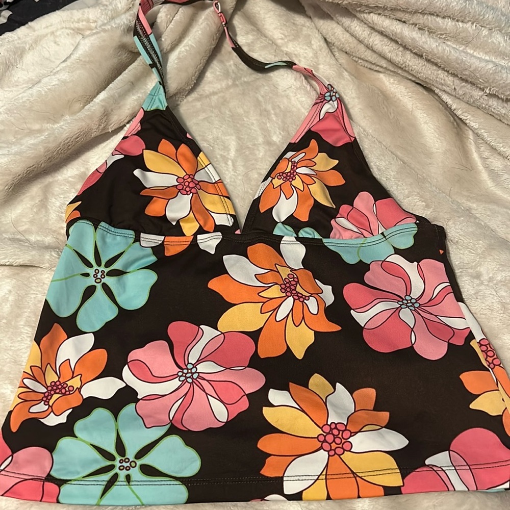 halter tankini swimsuit top